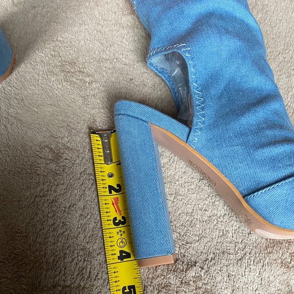 So Me Denim Open Toe Shoes - Picture 6 of 7